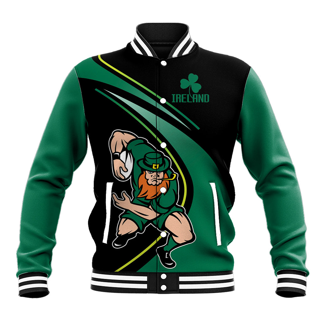 Custom Ireland Rugby Baseball Jacket Irish Shamrocks Warriors Sporty Style LT9 - Wonder Print Shop