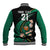 Custom Ireland Rugby Baseball Jacket Irish Shamrocks Warriors Sporty Style LT9 - Wonder Print Shop