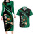 Custom Ireland Rugby Couples Matching Long Sleeve Bodycon Dress and Hawaiian Shirt Irish Shamrocks Warriors Sporty Style LT9 - Wonder Print Shop