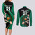 Custom Ireland Rugby Couples Matching Long Sleeve Bodycon Dress and Long Sleeve Button Shirt Irish Shamrocks Warriors Sporty Style LT9 - Wonder Print Shop