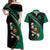 Custom Ireland Rugby Couples Matching Off Shoulder Maxi Dress and Hawaiian Shirt Irish Shamrocks Warriors Sporty Style LT9 - Wonder Print Shop