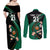 Custom Ireland Rugby Couples Matching Off Shoulder Maxi Dress and Long Sleeve Button Shirt Irish Shamrocks Warriors Sporty Style LT9 - Wonder Print Shop