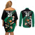 Custom Ireland Rugby Couples Matching Off Shoulder Short Dress and Long Sleeve Button Shirt Irish Shamrocks Warriors Sporty Style LT9 - Wonder Print Shop