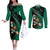 Custom Ireland Rugby Couples Matching Off The Shoulder Long Sleeve Dress and Long Sleeve Button Shirt Irish Shamrocks Warriors Sporty Style