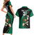 Custom Ireland Rugby Couples Matching Short Sleeve Bodycon Dress and Hawaiian Shirt Irish Shamrocks Warriors Sporty Style LT9 - Wonder Print Shop