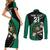 Custom Ireland Rugby Couples Matching Short Sleeve Bodycon Dress and Long Sleeve Button Shirt Irish Shamrocks Warriors Sporty Style LT9 - Wonder Print Shop