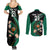 Custom Ireland Rugby Couples Matching Summer Maxi Dress and Long Sleeve Button Shirt Irish Shamrocks Warriors Sporty Style LT9 - Wonder Print Shop