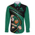 Custom Ireland Rugby Family Matching Long Sleeve Bodycon Dress and Hawaiian Shirt Irish Shamrocks Warriors Sporty Style LT9 - Wonder Print Shop