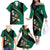 Custom Ireland Rugby Family Matching Off Shoulder Long Sleeve Dress and Hawaiian Shirt Irish Shamrocks Warriors Sporty Style - Wonder Print Shop