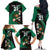 Custom Ireland Rugby Family Matching Off Shoulder Long Sleeve Dress and Hawaiian Shirt Irish Shamrocks Warriors Sporty Style - Wonder Print Shop