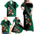 Custom Ireland Rugby Family Matching Off Shoulder Maxi Dress and Hawaiian Shirt Irish Shamrocks Warriors Sporty Style LT9 - Wonder Print Shop