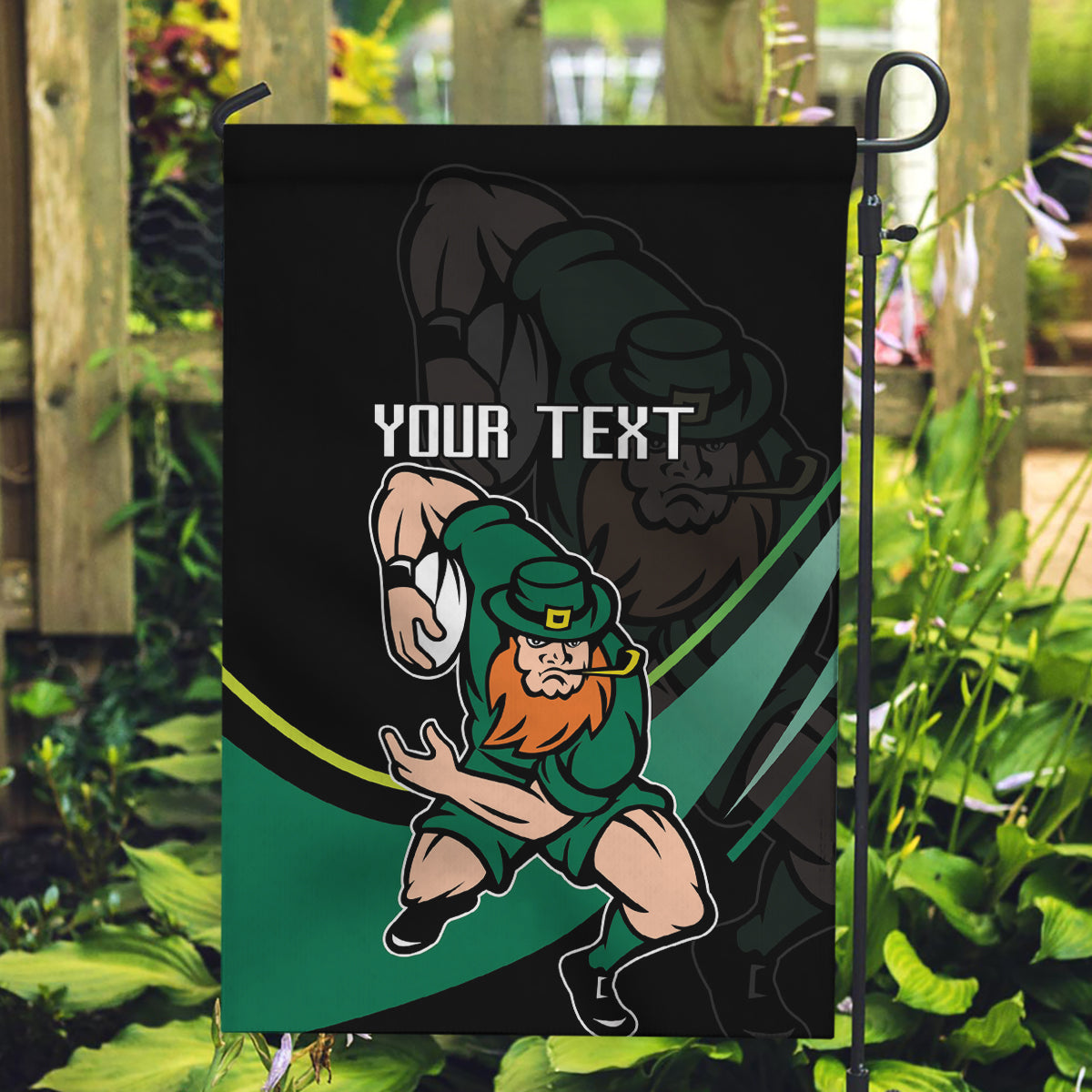 Custom Ireland Rugby Garden Flag Irish Shamrocks Warriors Sporty Style - Wonder Print Shop