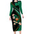 Custom Ireland Rugby Long Sleeve Bodycon Dress Irish Shamrocks Warriors Sporty Style - Wonder Print Shop