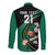 Custom Ireland Rugby Long Sleeve Button Shirt Irish Shamrocks Warriors Sporty Style - Wonder Print Shop