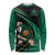 Custom Ireland Rugby Long Sleeve Shirt Irish Shamrocks Warriors Sporty Style - Wonder Print Shop