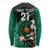 Custom Ireland Rugby Long Sleeve Shirt Irish Shamrocks Warriors Sporty Style - Wonder Print Shop