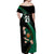 Custom Ireland Rugby Off Shoulder Maxi Dress Irish Shamrocks Warriors Sporty Style - Wonder Print Shop