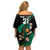 Custom Ireland Rugby Off Shoulder Short Dress Irish Shamrocks Warriors Sporty Style - Wonder Print Shop