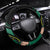 Custom Ireland Rugby Steering Wheel Cover Irish Shamrocks Warriors Sporty Style