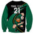 Custom Ireland Rugby Sweatshirt Irish Shamrocks Warriors Sporty Style