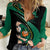 Custom Ireland Rugby Women Casual Shirt Irish Shamrocks Warriors Sporty Style