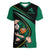 Custom Ireland Rugby Women V Neck T Shirt Irish Shamrocks Warriors Sporty Style