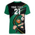 Custom Ireland Rugby Women V Neck T Shirt Irish Shamrocks Warriors Sporty Style