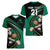 Custom Ireland Rugby Women V Neck T Shirt Irish Shamrocks Warriors Sporty Style