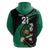 Custom Ireland Rugby Zip Hoodie Irish Shamrocks Warriors Sporty Style