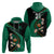 Custom Ireland Rugby Zip Hoodie Irish Shamrocks Warriors Sporty Style