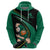 Custom Ireland Rugby Zip Hoodie Irish Shamrocks Warriors Sporty Style