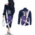 Custom Scotland Rugby Couples Matching Off The Shoulder Long Sleeve Dress and Long Sleeve Button Shirt Scottish Lion and Thistle