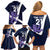 Custom Scotland Rugby Family Matching Off Shoulder Short Dress and Hawaiian Shirt Scottish Lion and Thistle LT9 - Wonder Print Shop