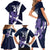 Custom Scotland Rugby Family Matching Short Sleeve Bodycon Dress and Hawaiian Shirt Scottish Lion and Thistle - Wonder Print Shop