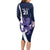 Custom Scotland Rugby Long Sleeve Bodycon Dress Scottish Lion and Thistle - Wonder Print Shop