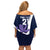 Custom Scotland Rugby Off Shoulder Short Dress Scottish Lion and Thistle - Wonder Print Shop