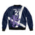 Custom Scotland Rugby Sleeve Zip Bomber Jacket Scottish Lion and Thistle