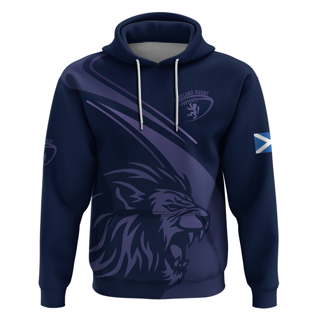 Custom Scotland Rugby Hoodie Scottish Lion Sporty Style - Wonder Print Shop