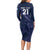 Custom Scotland Rugby Long Sleeve Bodycon Dress Scottish Lion Sporty Style - Wonder Print Shop