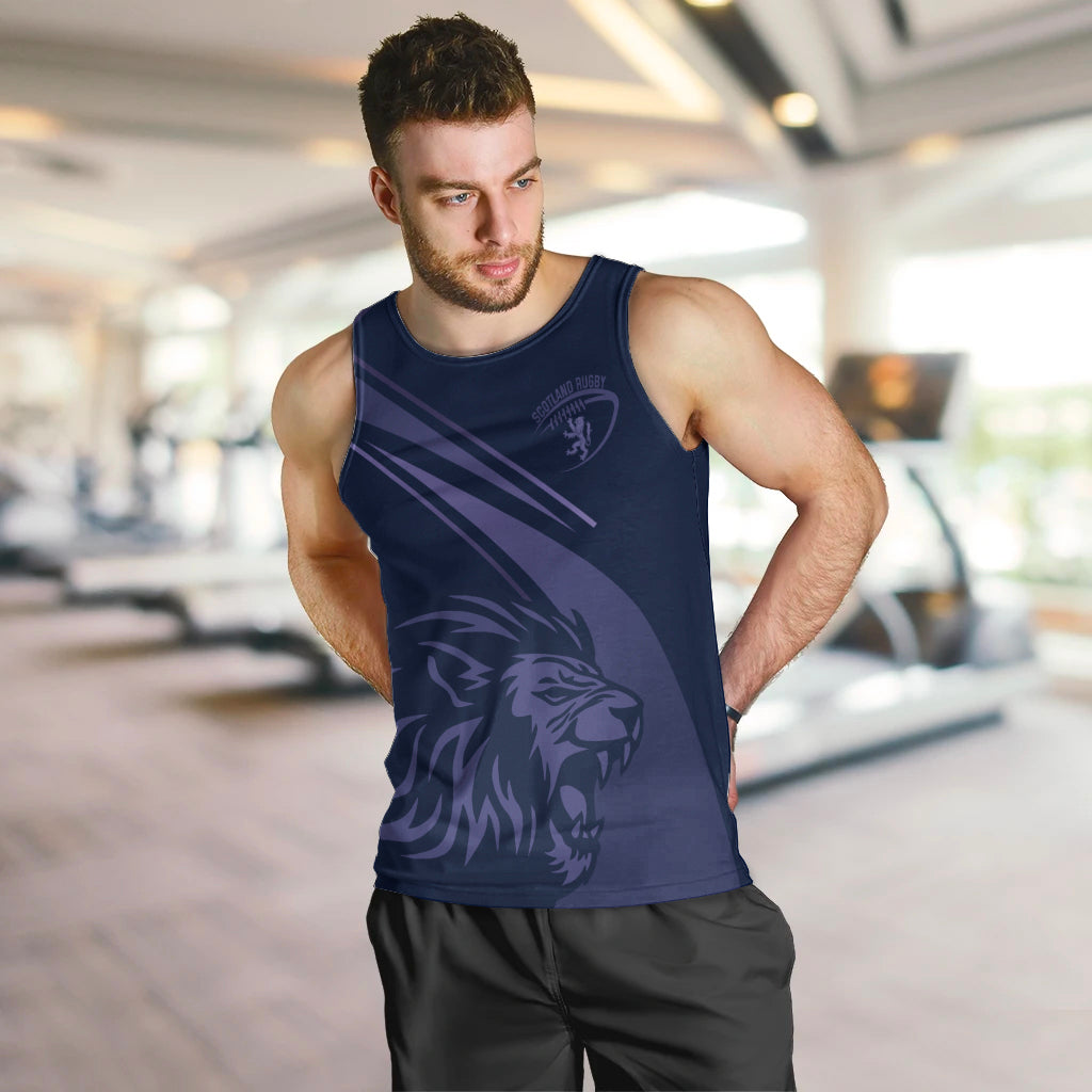 Custom Scotland Rugby Men Tank Top Scottish Lion Sporty Style - Wonder Print Shop