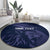 Custom Scotland Rugby Round Carpet Scottish Lion Sporty Style