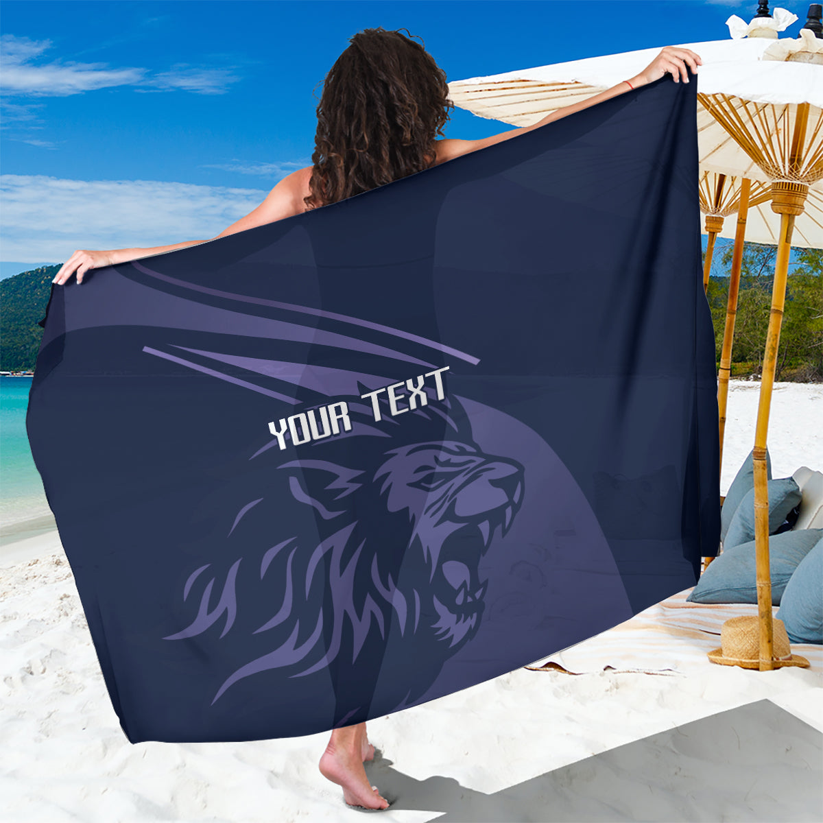 Custom Scotland Rugby Sarong Scottish Lion Sporty Style