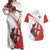 Custom England Rugby Couples Matching Off Shoulder Maxi Dress and Hawaiian Shirt Red Rose Sporty Style LT9 - Wonder Print Shop