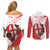 Custom England Rugby Couples Matching Off Shoulder Short Dress and Long Sleeve Button Shirt Red Rose Sporty Style LT9 - Wonder Print Shop