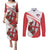 Custom England Rugby Couples Matching Puletasi and Long Sleeve Button Shirt Red Rose Sporty Style LT9 - Wonder Print Shop