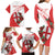 Custom England Rugby Family Matching Long Sleeve Bodycon Dress and Hawaiian Shirt Red Rose Sporty Style LT9 - Wonder Print Shop