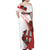 Custom England Rugby Family Matching Off Shoulder Maxi Dress and Hawaiian Shirt Red Rose Sporty Style LT9 - Wonder Print Shop