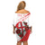 Custom England Rugby Family Matching Off Shoulder Short Dress and Hawaiian Shirt Red Rose Sporty Style LT9 - Wonder Print Shop