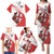 Custom England Rugby Family Matching Puletasi and Hawaiian Shirt Red Rose Sporty Style - Wonder Print Shop