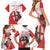 Custom England Rugby Family Matching Short Sleeve Bodycon Dress and Hawaiian Shirt Red Rose Sporty Style - Wonder Print Shop